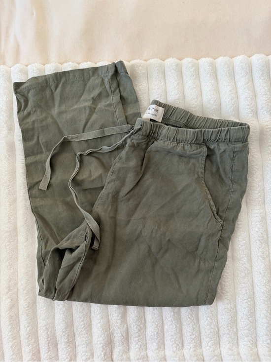 cloth & stone Pants - cloth & stone Olive Green Drawstring Jogger Pants